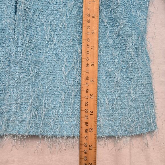 Joseph Ribkoff Womens Vintage Y2K Eclectic Fuzzy Eyelash Soft Open Cardigan 8 - Picture 11 of 11